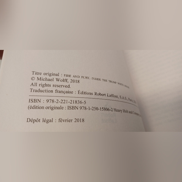 Le Feu Et La Fureur - Trump À La Maison Blanche - Michael Wolff - Picture 4 of 5